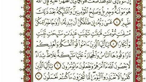 سورة التحريم كاملة بصوت الشيخ "نعمة الحسان"