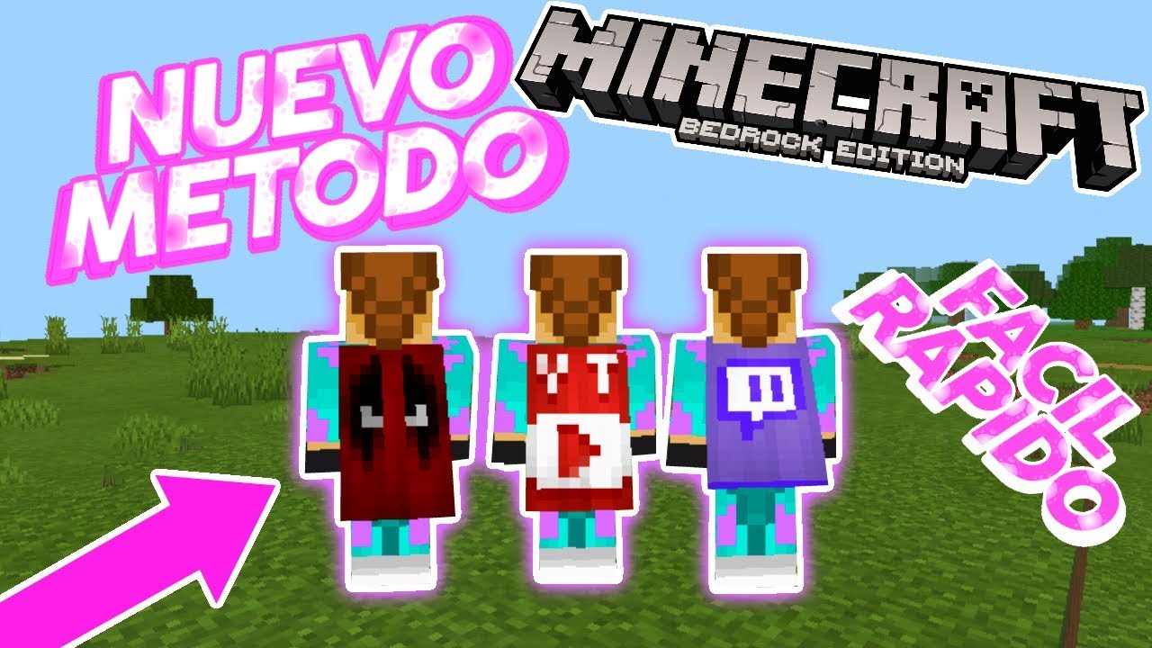Como Tener CAPA En Minecraft pe | Como Poner CAPA a Tu Skin De ...