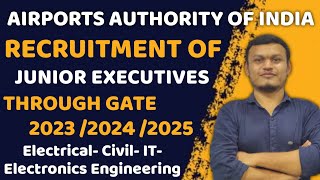 AAI Recruitment 2025 | JUNIOR EXECUTIVES Through GATE 2023-2024-2025  #transientclasses 