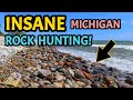 This michigan beach overwhelmed me with beautiful stones and agate