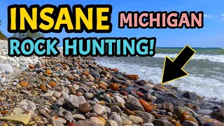 This Michigan Beach OVERWHELMED Me With Beautiful Stones... and Agate!