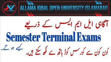 Instructions for AIOU Online Semester Terminal Exam conducted Through AAGHI LMS PORTAL