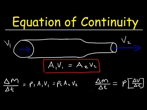 Continuity Equation, Volume Flow Rate & Mass Flow Rate Physics Problems