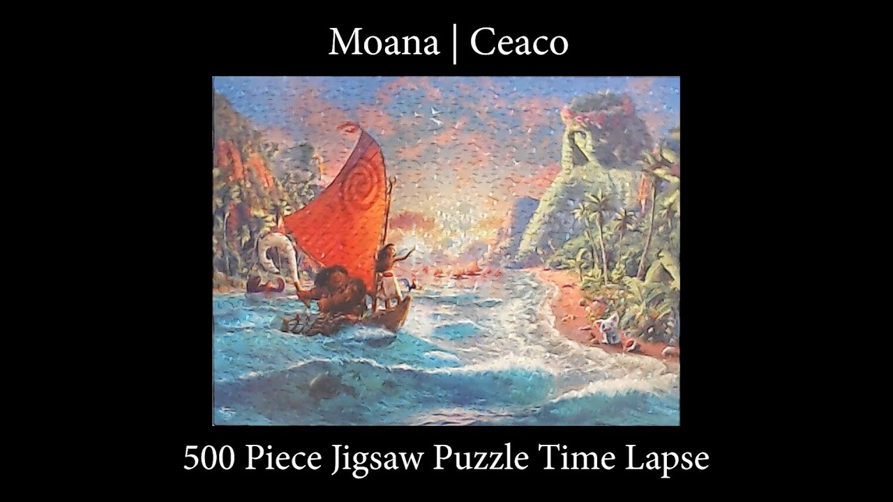 Moana by ceaco 500 piece jigsaw puzzle time lapse