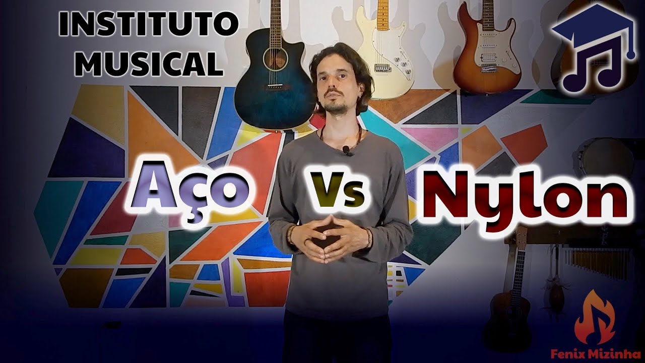 DIFERENÇA DO VIOLÃO AÇO & VIOLÃO NYLON 📌  (aula 01, O Violão, parte 2) - Aulas de violão iniciante