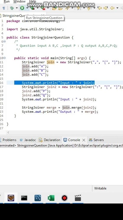 How to combine multiple string using comma semicolon etc .in java - YouTube