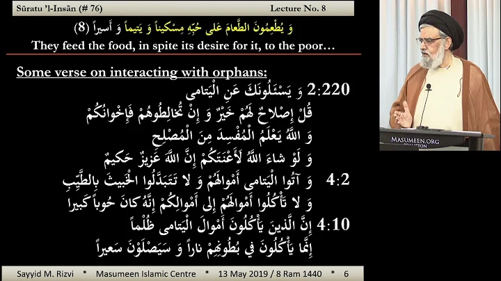 [part 8] Tafsir of Suratu 'l-Insan - Sayyid Muhammad Rizvi - 8th Ramadhan 1440