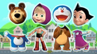 Wrong Heads Doraemon Astro Boy Masha And The Bear Finger Family Nursery Rhymes For Kids And Toddlers