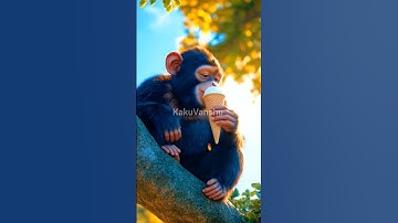 Monkey watering a banana plant #ai #shorts #monkey