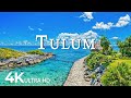 Flying over tulum 4k u soothing music along with beautiful nature  4k ultra