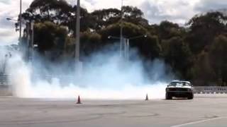 Graveyard Cuda racing around track