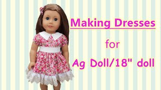 How to sew a Dress for 18 inch doll - American Girl Doll