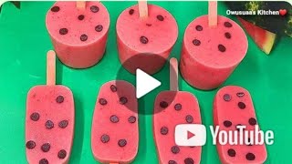 let's make my healthy strawberry watermelon Popsicles🍉🍓