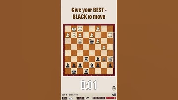 Chess Puzzle 29 || Give your BEST - Black to Move #chess  #chessvideo #chessclip #chesspuzzle