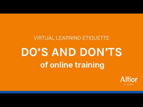 Virtual Learning Etiquette