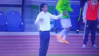 Lazio - Juve 1 - 1 Gol Caicedo, Esultanza Simone Inzaghi....
