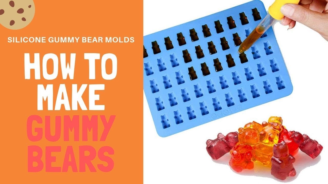 Gummy Bear Candy Molds Silicone, Gummy Molds with 2 Droppers, Non-stick  Silicone Candy Molds Including Mini Dinosaur, Bear Shape, Hearts and Mini