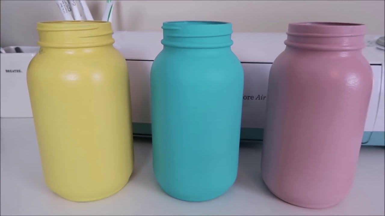 Kayla's Cricut Creations DIY MASON JAR KLEENEX HOLDER CHALK PAINT