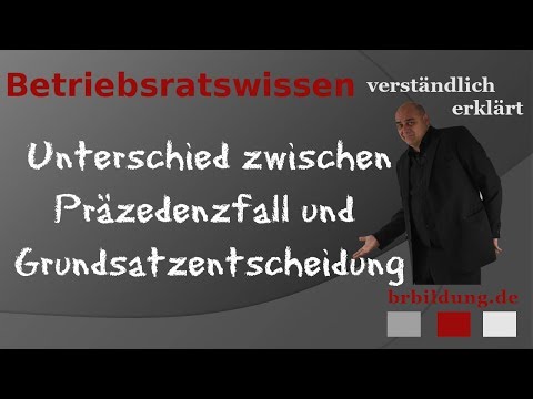 Video: Was bedeutet Präzedenzfall?