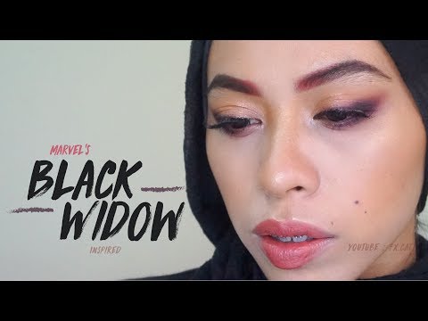 Marvel's Black Widow Inspired | Smokey Winged Eyeshadow Makeup Tutorial