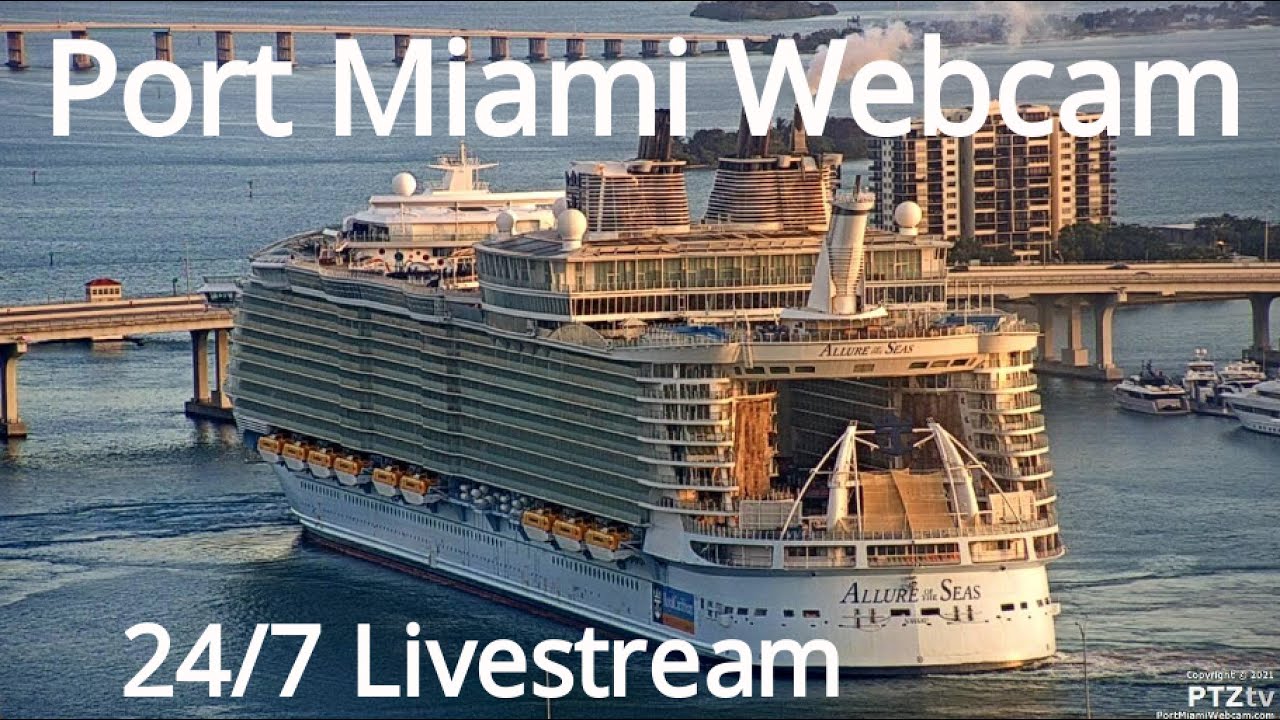 LIVE - Port Miami Webcam with VHF Marine Radio Feed from PTZtv's Banner