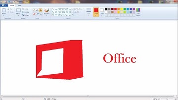 Very Easy How to Draw MS Office Logo in Ms paint from Scratch