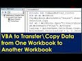 Vba macro to copy data to another workbook