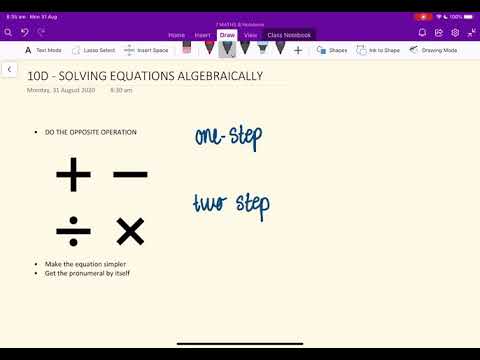 year 7 maths equations solving equations algebraically