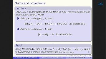Pablo Shmerkin - Geometric problems at the intersection of fractal geometry and ergodic theory