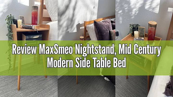 Review MaxSmeo Nightstand, Mid Century Modern Side Table Bedroom with Storage, Small End Bedside Tab