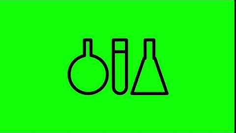 Animated Test Tubes Icon on Green Screen With Pop-up Sound