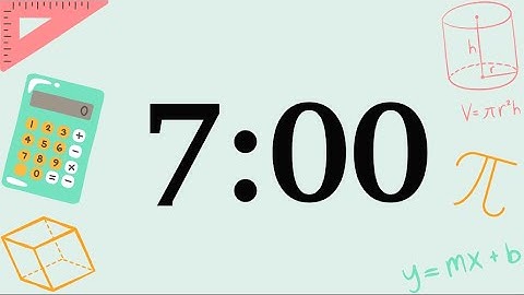 7 Minute Cute Math Timer (Silent)