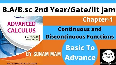 #Advance_Calculus #Continuous_Functions Chapter 1 B.A/B.sc 2nd Year | B.sc 2nd Year Maths Classes