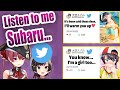 Subaru was manipulated by the hypnotist Marine to write tweets【ENG sub】【Subaru / Marine/ Hololive】
