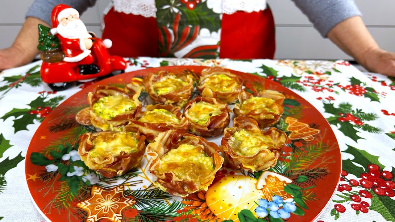 Arricchisci la tavola di Natale con i Cestini di pancetta farciti 🎅
