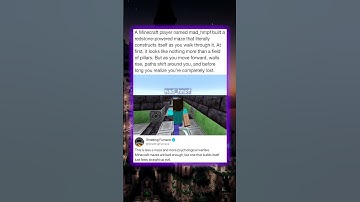 A Minecraft player named mad_hmpf built a redstone-powered maze that literally constructs itself