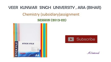 Chemistry assignment for bsc 1st year
