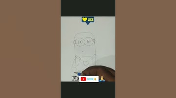minion drawing easy /how to draw minion #shorts #shortsfeed #youtubeshorts #short #shortvideo
