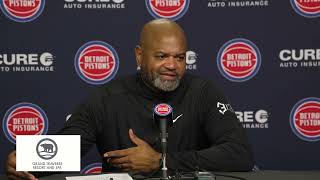Postgame Press Conference: J.B. Bickerstaff speaks after Pistons comeback win over Celtics in opener