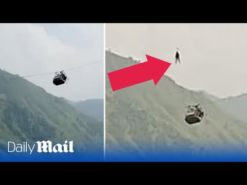 Dramatic rescue op after wire snaps in Pakistan cable car horror with six children on-board