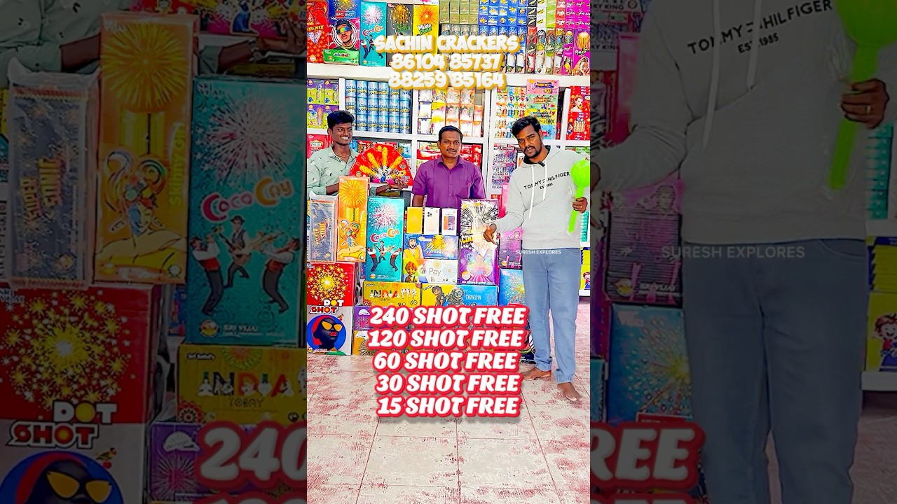 😱 240 Shot free 80% தள்ளுபடி Sachin Crackers 2025 | உண்மையிலேயே இந்த விலைக்கு கிடைக்குமா?🤔