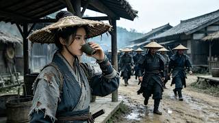 功夫電影！倭寇屠村，沒想到斗笠少女是隱藏功夫高手，反殺全場！ 💥 #中国电视剧 #KungFu #Martial #功夫