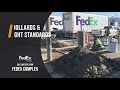 FedEx Complex Concrete Light Standards &amp; Bollards Placement