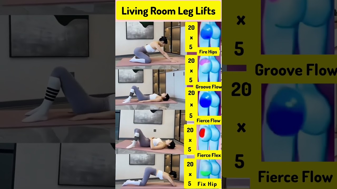 Living Room Leg Lifts #home #exercise #yoga #routines #shorts