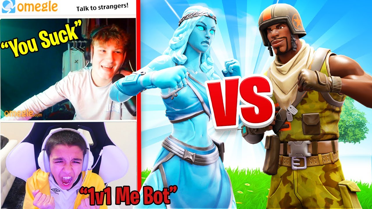 Little Brother 1v1's TOXIC Fortnite Player From OMEGLE! HE RAGED!