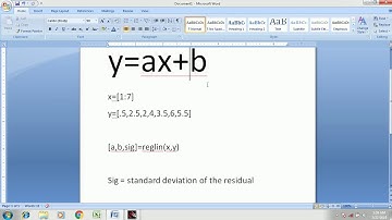 Solver for Curve Fitting Straight line in SCILAB Software