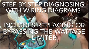 Ceiling fan works but not the lights diagnosing the problem wattage limiter/switch & repairing it