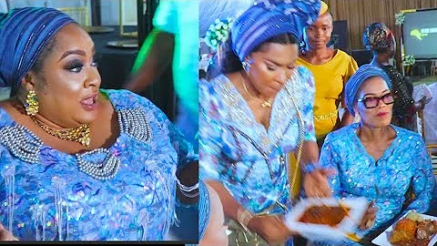 Down To Earth! Faithia Balogun Serving Her Colleagues' Food At Akin Olaiya's Birthday &Film Premiere