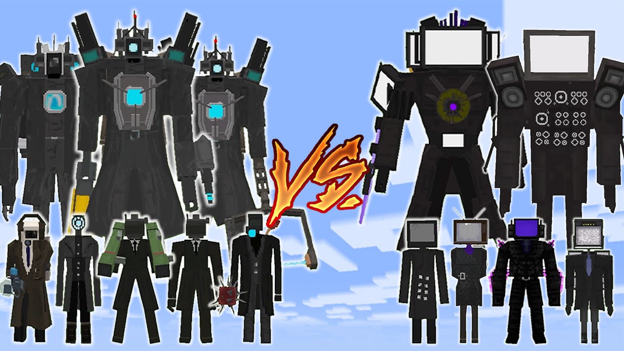 All SKIBIDI CAMERAMAN vs All SKIBIDI TV MAN | MINECRAFT PE BATTLE