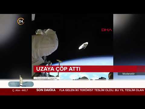 Astronot uzaya çöp atarken görüntülendi